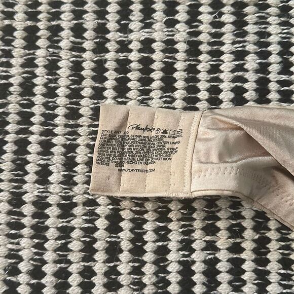 Playtex Size 42D Tan Striped Wired T shirt Bra - Picture 7 of 7